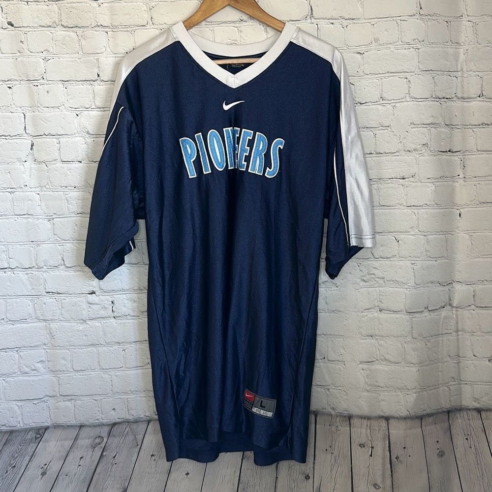 Nike Team‎ Apparel Pioneers Navy Blue White Jersey size Large